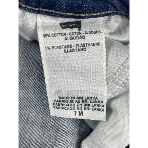 LEVI'S 524 Skinny Flare Jeans Blue Juniors Size 7M NEW - Picture 9 of 10